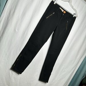 Pilcro And The Letterpress Black Ankle Pants With Zippered Ankles And Pockets 6